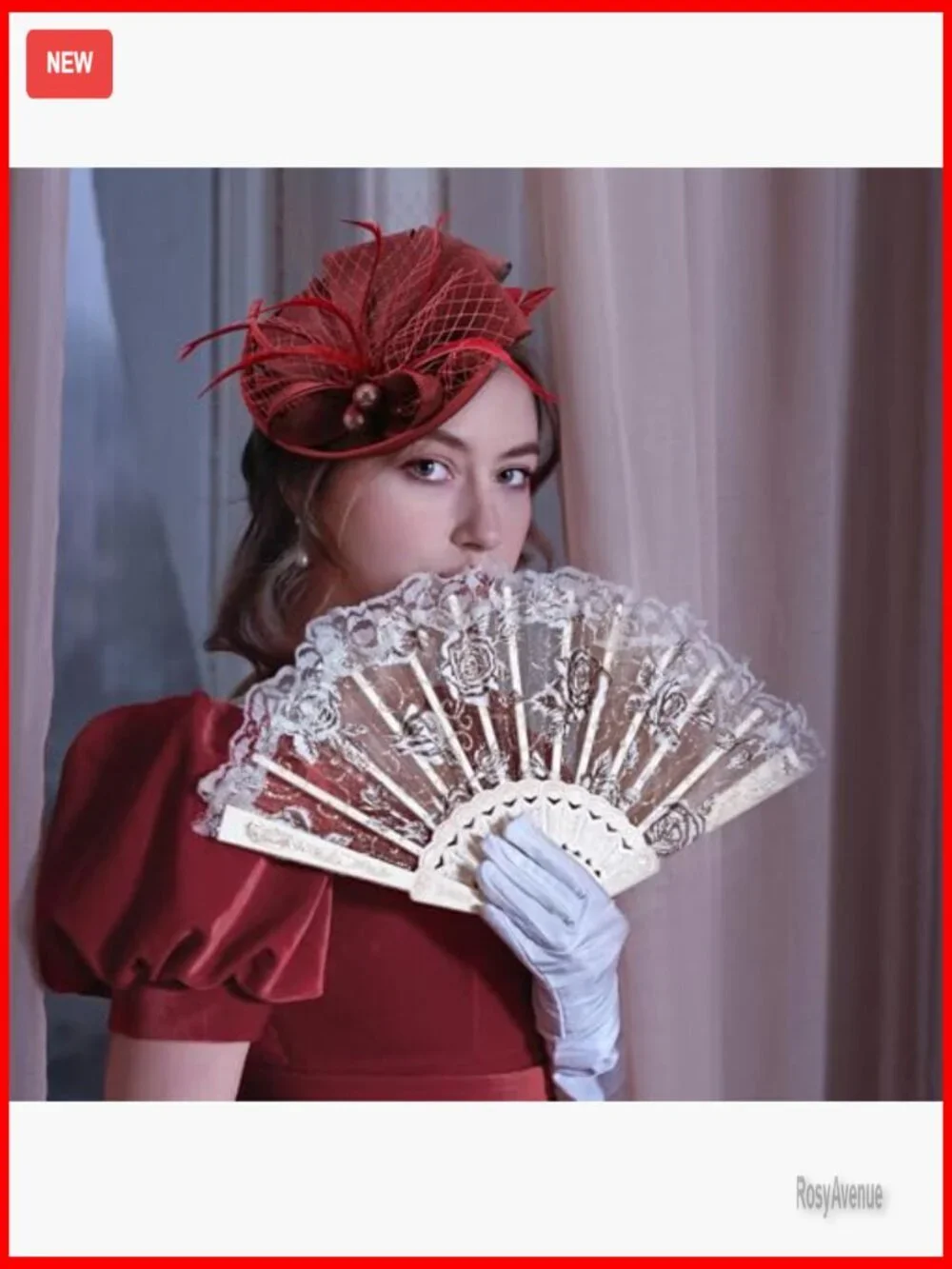 Derby Pillbox Fascinator Hat Adjustable Headband 7.87x5.9inch